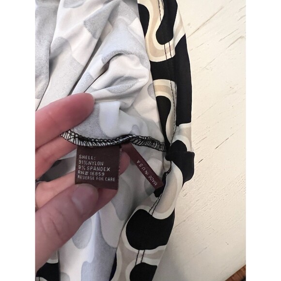 J.MCLAUGHLIN Womens XS Catalina Cloth Sheath Geometric Stretch Black White Dress - Picture 4 of 4